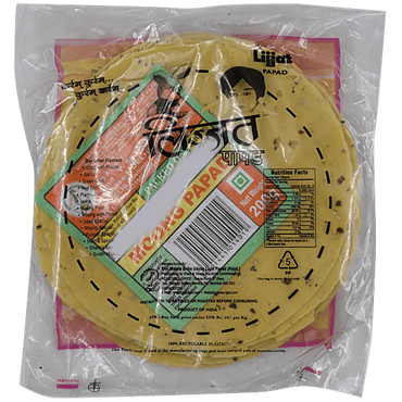 Lijjat Papad - Moong, 200 g Pouch - GROFOO