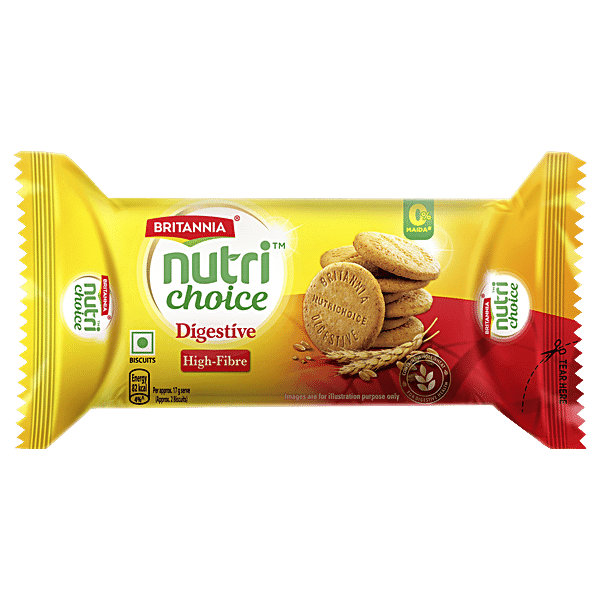 Britannia Nutri Choice Digestive High Fibre Biscuits, 100 g - GROFOO