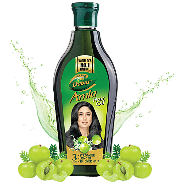 Dabur Amla Hair Oil - For Stronger, Longer & Thicker Hair, Rich In Vitamin C, 90 ml - GROFOO