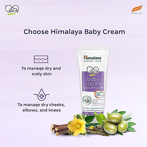 Himalaya Baby Cream - Extra Soft &amp; Gentle, Paraben Free, 50 ml Tube - GROFOO