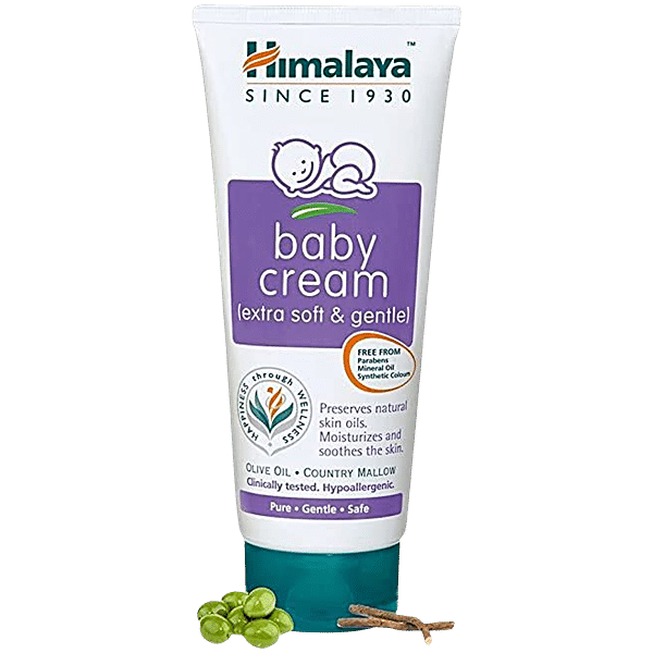 Himalaya Baby Cream - Extra Soft &amp; Gentle, Paraben Free, 50 ml Tube - GROFOO