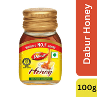 Dabur 100% Pure Honey - Worlds No.1 Honey Brand With No Sugar Adulteration, 50 g Bottle - GROFOO