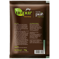 Godrej Nupur Hair Colour Solution - 100% Pure Henna Mehendi, Natural Conditioning & Anti-Dandruff, 75 g - GROFOO