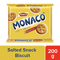 PARLE Monaco Salty Snack Biscuit - Classic Regular, 200 g Pouch - GROFOO