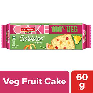 Britannia Gobbles 100% Veg Bar Cake, 60 g - GROFOO