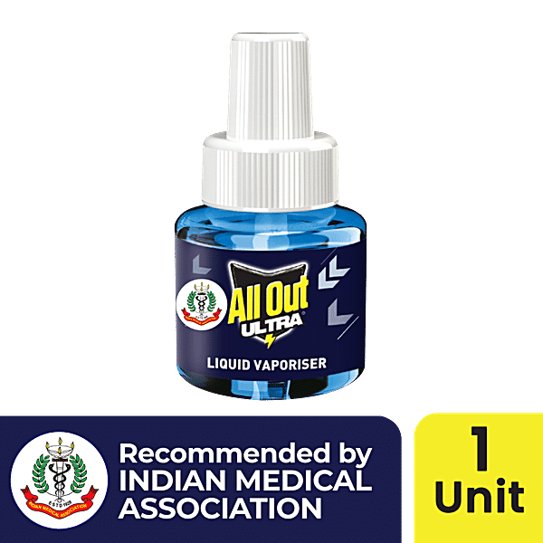 All Out Ultra Liquid Vaporizer Mosquito Repellent Refill - Kills Dengue, Malaria, &amp; Chikungunya Mosquitoes, 45 ml - GROFOO