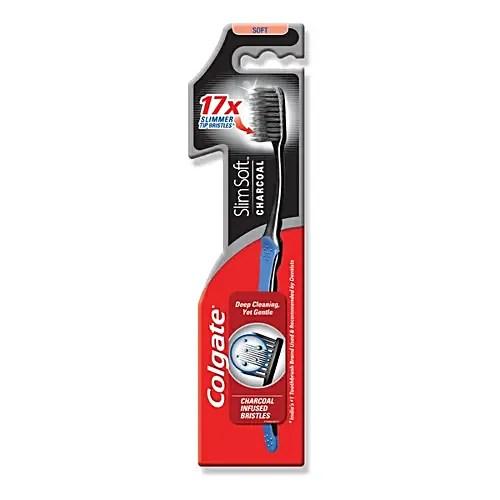 Colgate Toothbrush - Slim Soft Charcoal 1PC - GROFOO