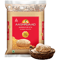 Aashirvaad Atta/Godihittu - Whole Wheat, 5 kg - GROFOO