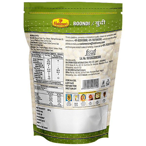 Haldiram's Boondi, 200 g Pouch - GROFOO