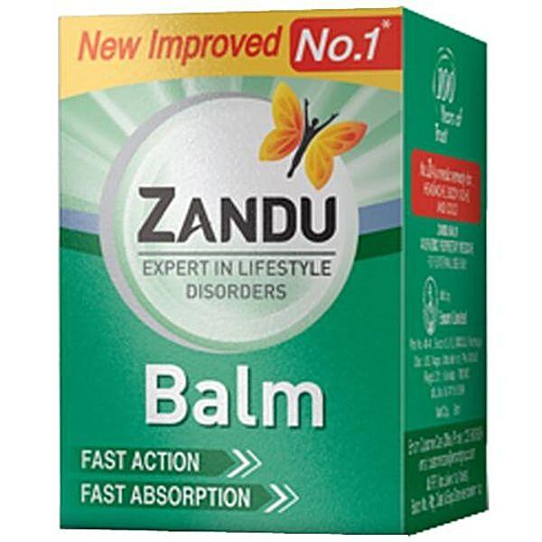 ZANDU Balm - Effective Relief From Headache, Body Pain, Sprain & Cold, 8 ml Bottle - GROFOO