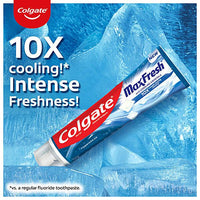 Colgate MaxFresh Blue Gel Anticavity Toothpaste - Peppermint Ice, 81 g - GROFOO