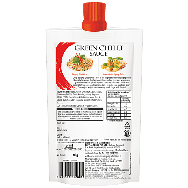 Ching's Secret Secret Green Chilli Sauce, 90 g - GROFOO