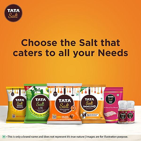 Tata Salt Vacuum Evaporated Iodised Salt - Helps Mental Development, 1 kg Pouch - GROFOO