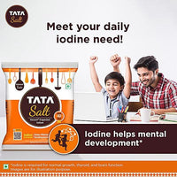 Tata Salt Vacuum Evaporated Iodised Salt - Helps Mental Development, 1 kg Pouch - GROFOO