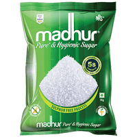 Madhur Sugar/Sakkare - Refined, 1 kg Pouch - GROFOO