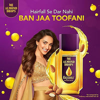 Bajaj Almond Drops Non-Sticky Hair Oil - For Healthy & Beautiful Hair, With 6X Vitamin E Nourishment, 45 ml - GROFOO