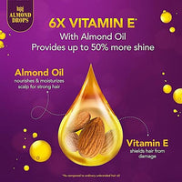 Bajaj Almond Drops Non-Sticky Hair Oil - For Healthy & Beautiful Hair, With 6X Vitamin E Nourishment, 45 ml - GROFOO