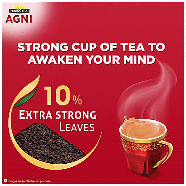 Tata Tea Agni Special Blend Tea - 10% Extra Strong Leaves, Perfect Aroma & Taste, 250 g Pack - GROFOO