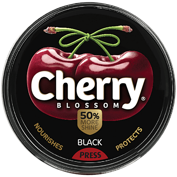 Cherry Blossom Wax Shoe Polish, Black, 40 g - GROFOO