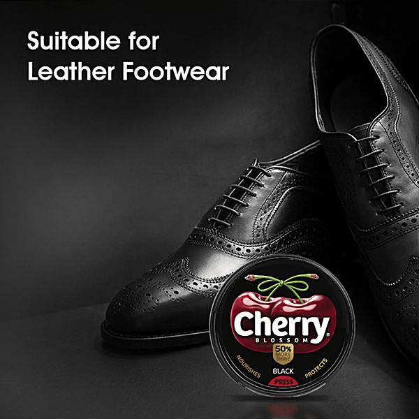 Cherry Blossom Wax Shoe Polish, Black, 40 g - GROFOO