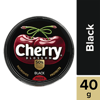 Cherry Blossom Wax Shoe Polish, Black, 40 g - GROFOO