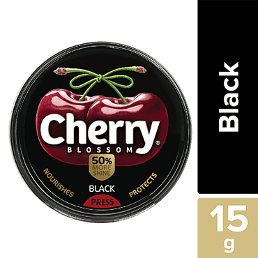 Cherry Blossom Wax Shoe Polish, Black, 15 g - GROFOO