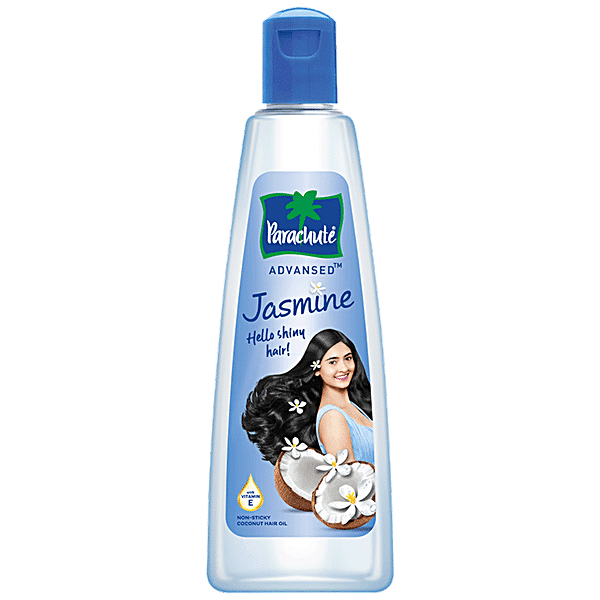 Parachute  Advansed Jasmine Coconut Hair Oil With Vitamin E - Non-Sticky, For Healthy Shiny Hair, 90 ml Bottle - GROFOO