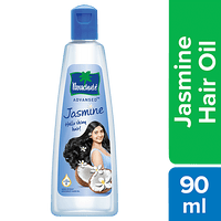 Parachute  Advansed Jasmine Coconut Hair Oil With Vitamin E - Non-Sticky, For Healthy Shiny Hair, 90 ml Bottle - GROFOO