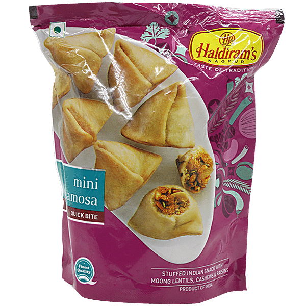 Haldiram's Namkeen - Mini Samosa, 200 g Pouch - GROFOO