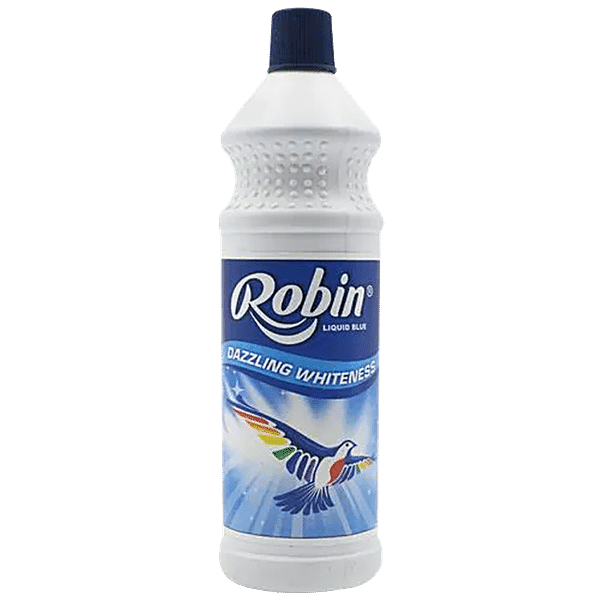 Robin Dazzling White Fabric Whitener, Liquid Blue, 150 ml - GROFOO