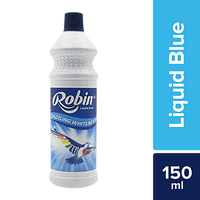 Robin Dazzling White Fabric Whitener, Liquid Blue, 150 ml - GROFOO