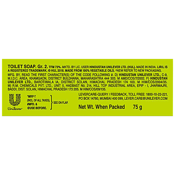 Liril Lemon & Tea Tree Oil Soap, 75 g carton - GROFOO