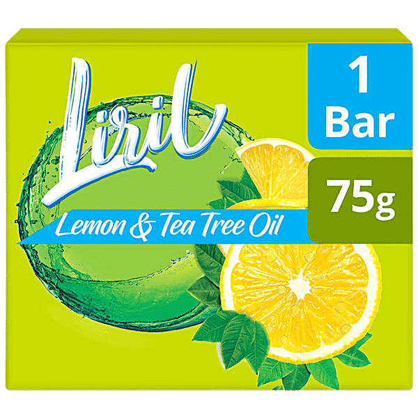 Liril Lemon & Tea Tree Oil Soap, 75 g carton - GROFOO