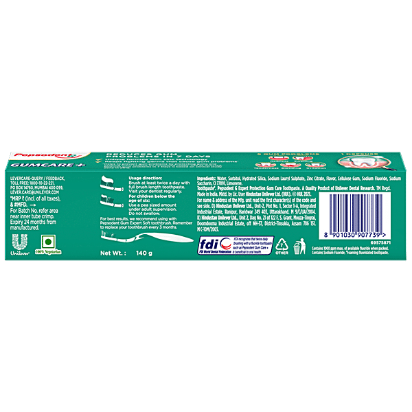 Pepsodent Gumcare+ Toothpaste, 140 g - GROFOO