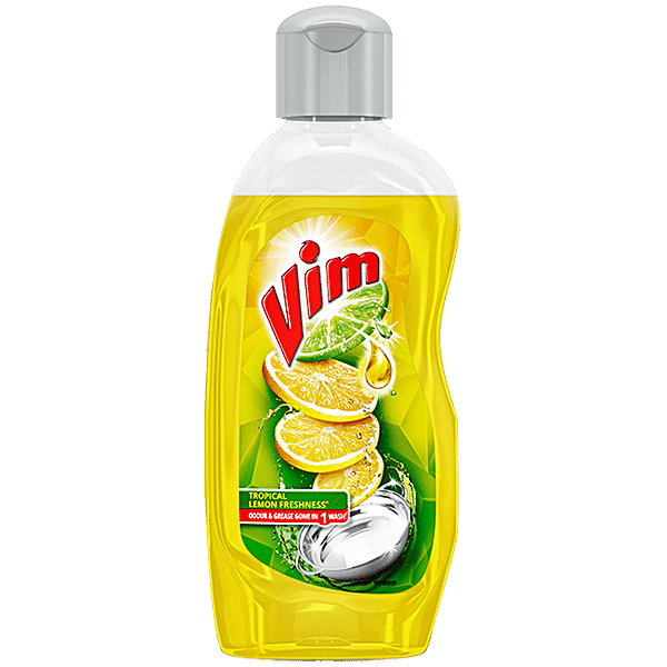 Vim Dishwash Liquid Gel Lemon, 250 ml Bottle - GROFOO