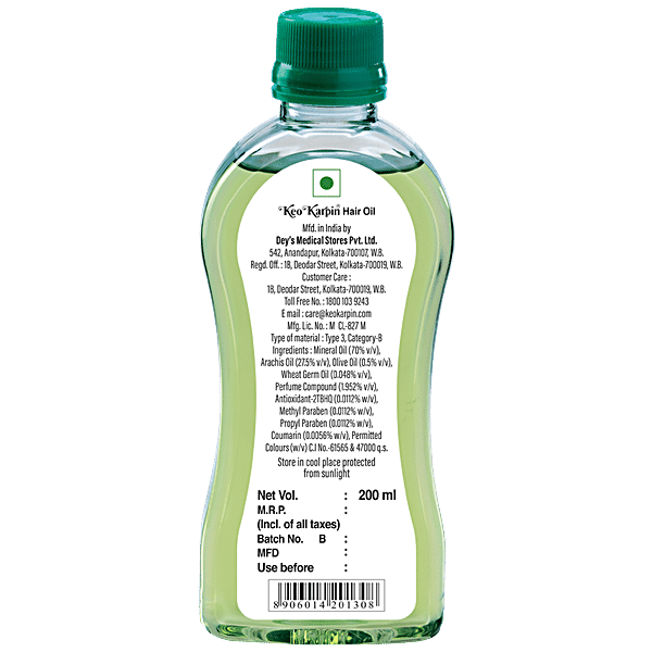 Keo Karpin Hair Oil - Non Sticky With &amp; Olive Oil, 200 ml - GROFOO