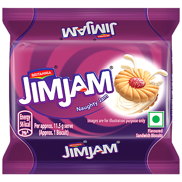 Britannia Jimjam Cream Biscuit, 138 g - GROFOO