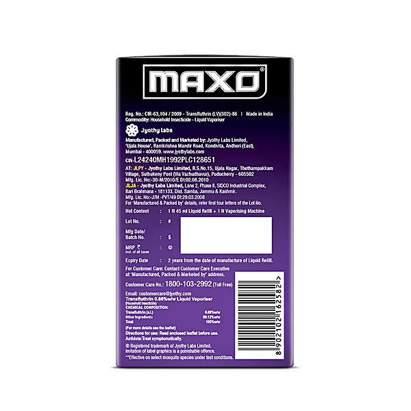 Maxo Mosquito Repellent A Grade Combi Globe Machine + Refill, 45 ml - GROFOO