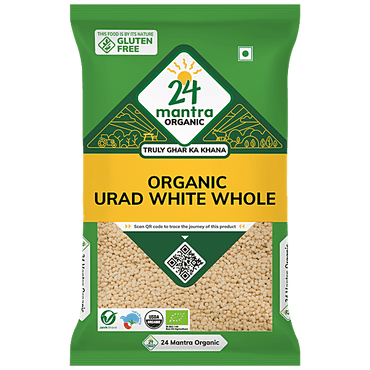 Urad Dal/Uddina Bele White - Whole, 500 g Pouch - GROFOO