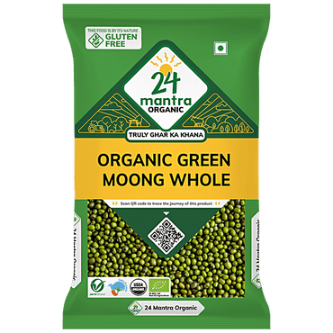 Green Moong Dal/Hesaru Bele - Whole, 500 g Pouch - GROFOO