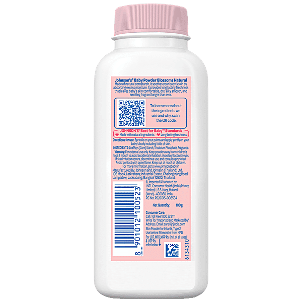 Johnson's baby Baby Powder - Blossoms Natural, 100 g - GROFOO