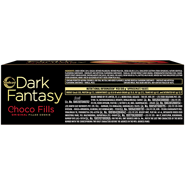 Sunfeast Dark Fantasy Choco Fills Cookie, 75 g Pouch - GROFOO