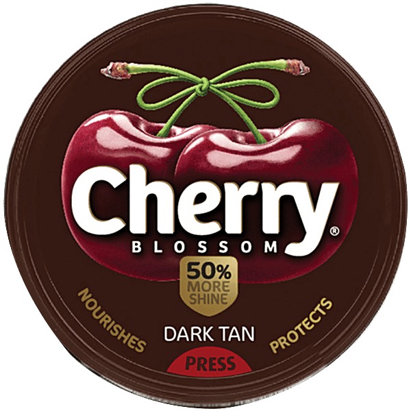 Cherry Blossom Wax Shoe Polish, Dark Tan, 40 g - GROFOO