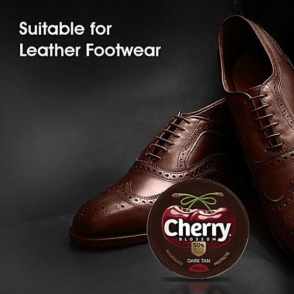 Cherry Blossom Wax Shoe Polish, Dark Tan, 40 g - GROFOO