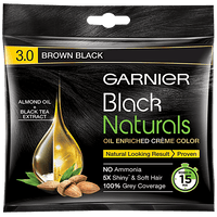 Garnier Hair Colour - Black Naturals, 20 ml + 20 g 3, Brown Black - GROFOO