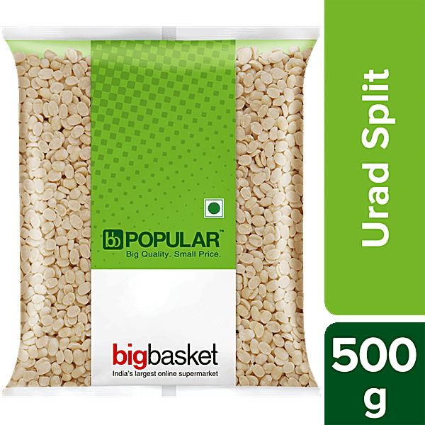 bb Popular Urad Dal/Uddina Bele - Split, 500 g Pouch - GROFOO