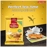 Britannia Toastea Premium Bake Rusk With Goodness Of Elaichi, Sooji & Wheat, 250 g - GROFOO