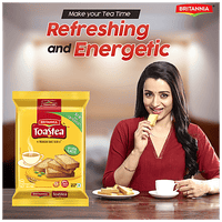 Britannia Toastea Premium Bake Rusk With Goodness Of Elaichi, Sooji & Wheat, 250 g - GROFOO