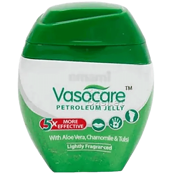 Boroplus Vasocare Petroleum Jelly With Aloe Vera, Chamomile & Tulsi, Moisturisation For Dry & Cracked Skin, 50 ml Bottle - GROFOO