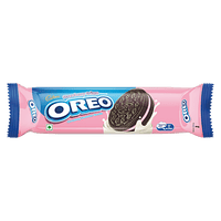 Cadbury Oreo Strawberry Creme Sandwich Biscuit, 113.75 g - GROFOO